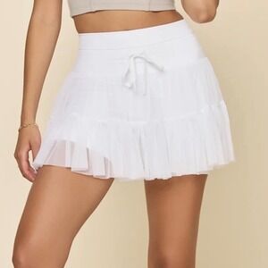 Popflex Pirouette Skort XL Cool White Tutu Taylor Swift Athleisure Activewear